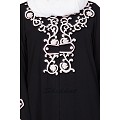Front open embroidery abaya- Black Front open embroidery abaya- Black
